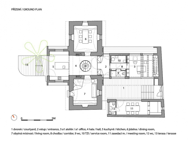 Interiér - A1 HOUSE: Černobílý klenot Hloubětína