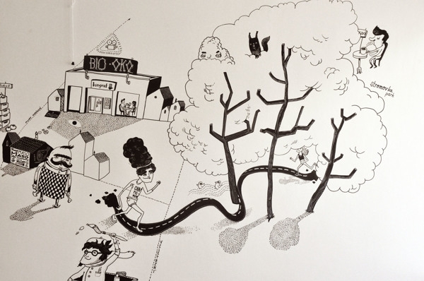 Interiér - Ilustrovaný apartmán studia SMLXL