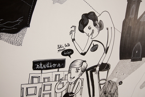 Interiér - Ilustrovaný apartmán studia SMLXL