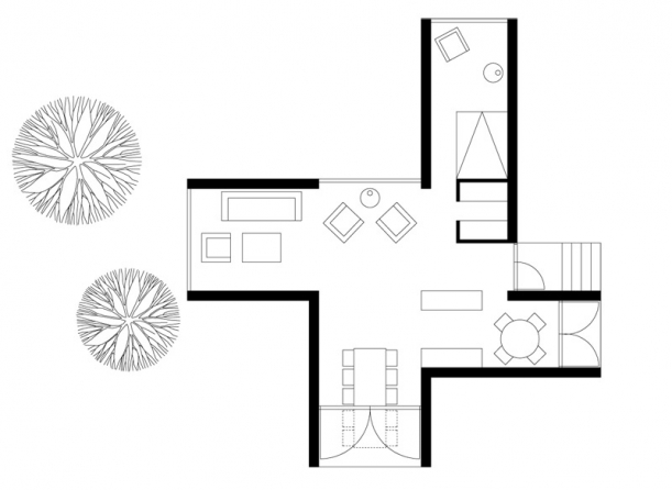 Interiér - Vila čtyř světových stran