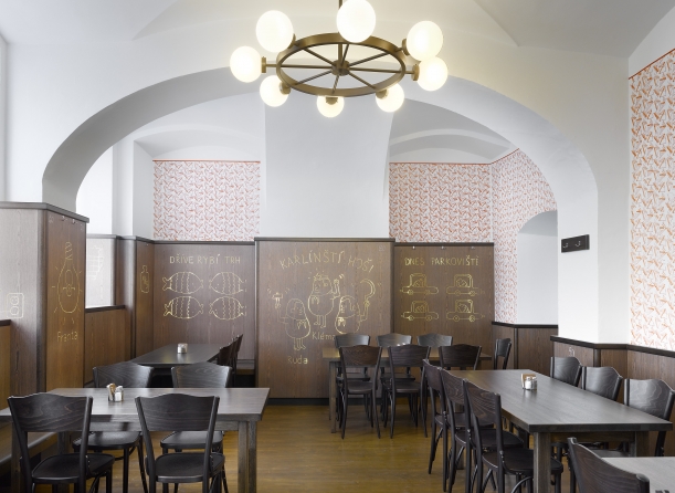 Bar / restaurace / café - Pátý ilustrovaný Lokál v Praze