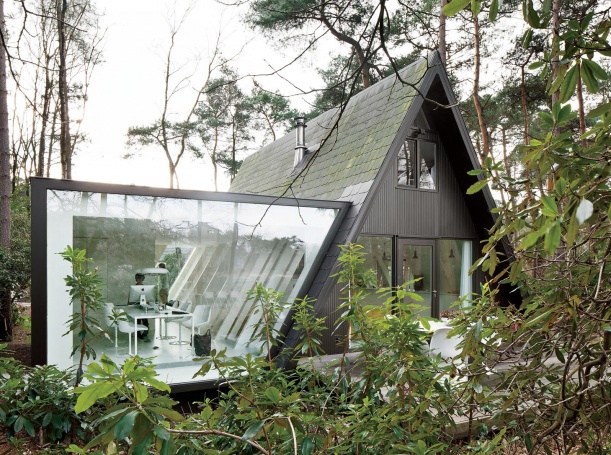 Nábytek - Skleněná přístavba v belgickém lese