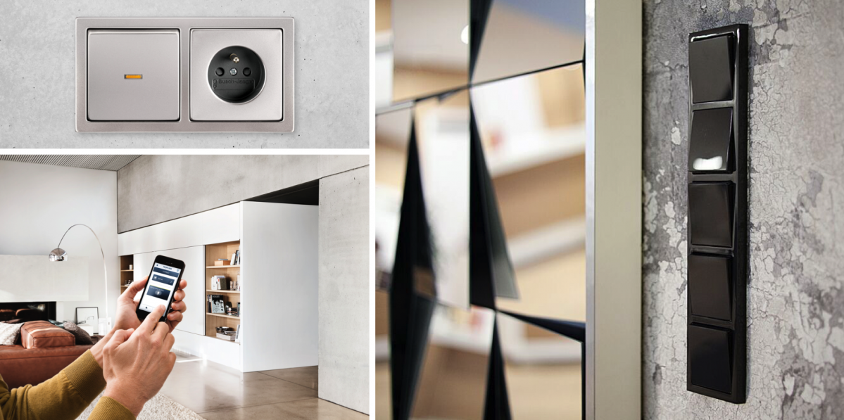 Vypínače a zásuvky, na jejichž výrobě spolupracuje robot