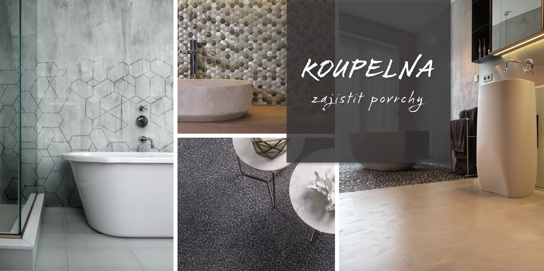Kapky a pára jako doplněk: povrchy v koupelně