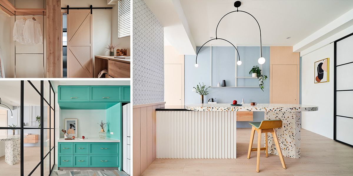 Barvy duhy, minimalismus a geometrie. Takhle se žije v bytě Ne_On