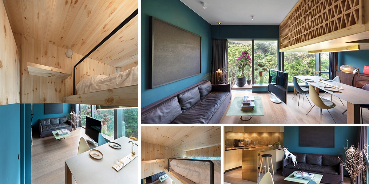 Malý stromový dům v Hong Kongu má ložnici téměř ve hvězdách