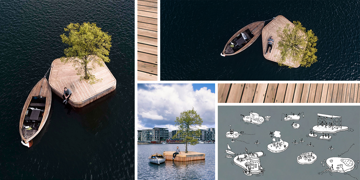 V Kodani vznikl plovoucí dřevěný ostrov pro odpočinek i kulturní akce