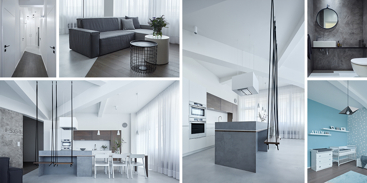 Loft F5.04 - industriální byt s houpačkami pro mladé