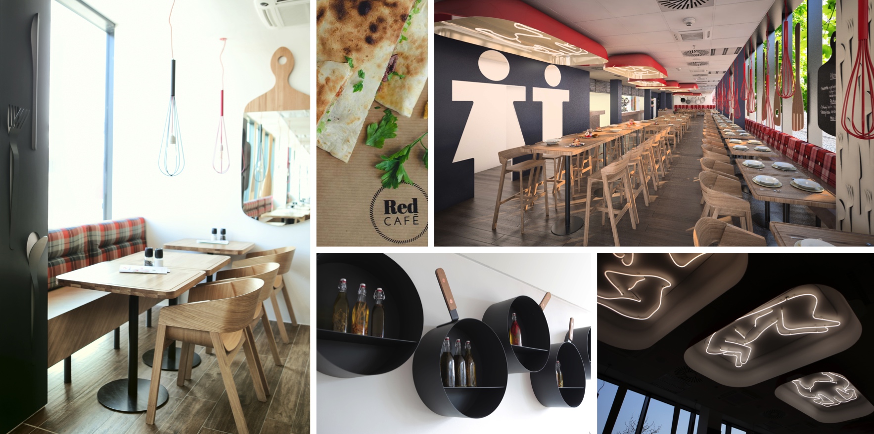 RED CAFE: Prostor nasycený jídlem