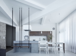 Cementová stěrka - podlaha obývací část