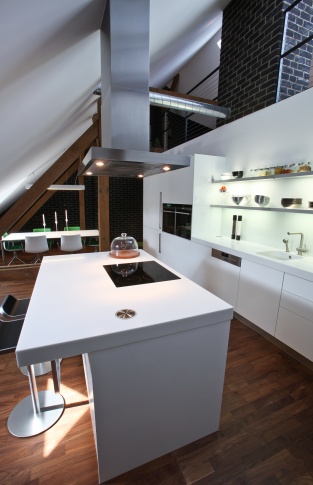 Dejvice Kuchyně půdního bytu