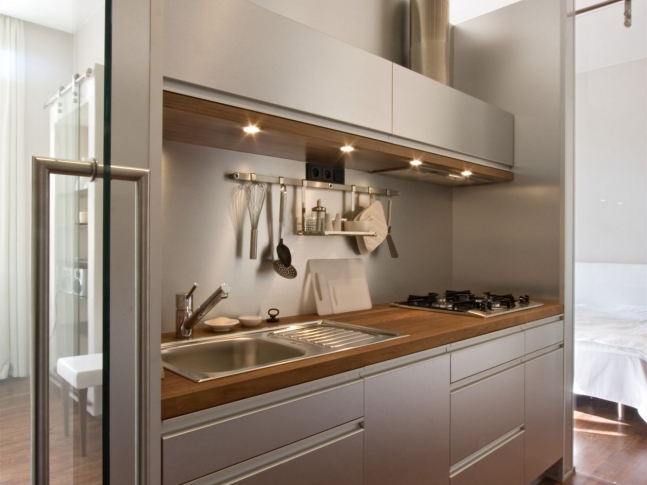 Byt pro workoholika na Praze 1/ kuchyně Byt pro workoholika na Praze 1/ kuchyně