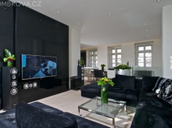 Byt U lužického semináře - obývací pokoj