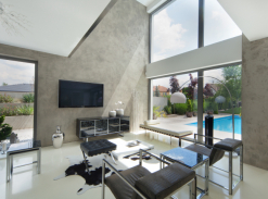 Betonepox v obývacím pokoji