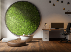 Mechový obraz v pracovně