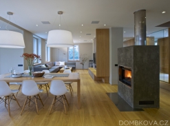 Rekonstrukce vily - obývací pokoj