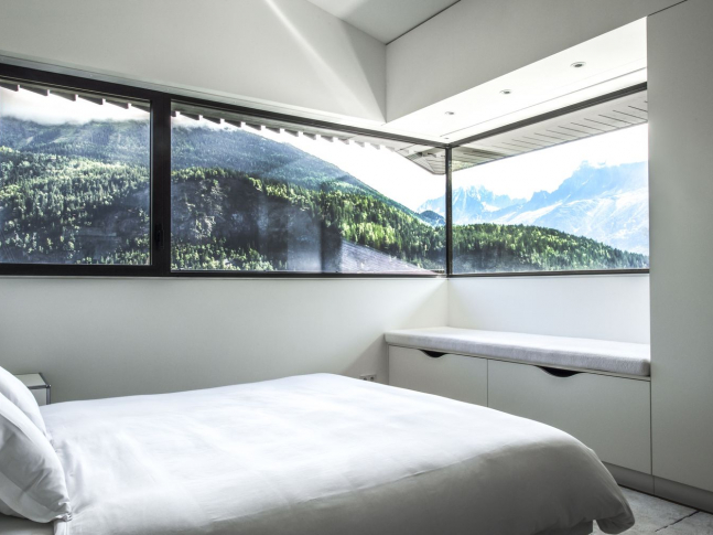 Chata v Chamonix - ložnice 