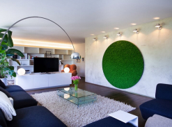 Mechový obraz v obývacím pokoji