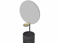 Zrcadlo SET COLUMN NEVE DI CARRARA BLACK NATURAL