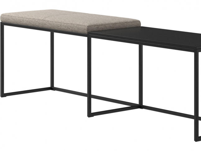 Lavice London velká s polštářem a policí 