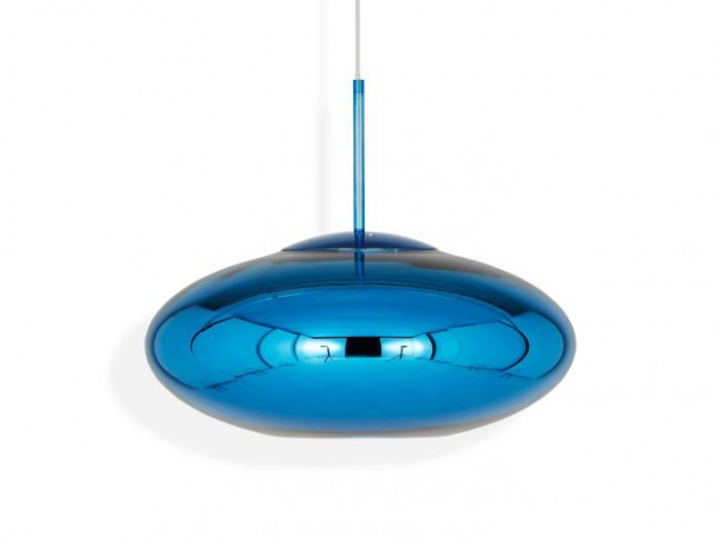 Copper Wide Pendant Blue 