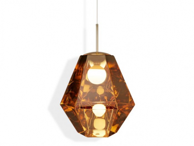 Cut Tall Pendant Gold 