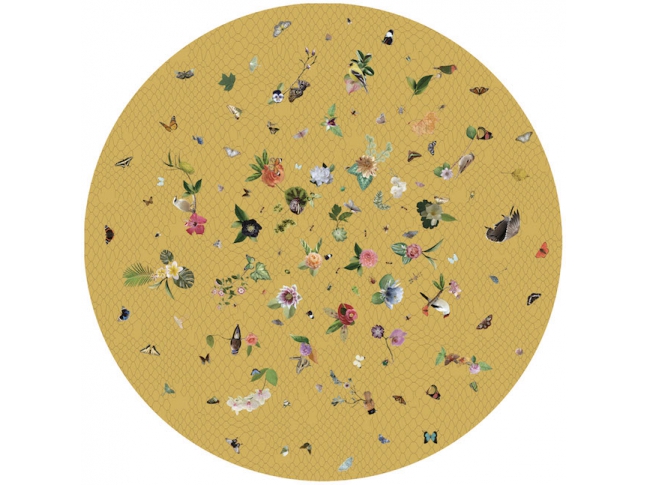 Koberec Garden of Eden round netting yellow Garden of Eden round netting yellow by Edward van Vliet for MoooiCarpets