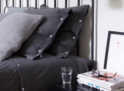 LOOOOX povlečení s knoflíčky antracit
