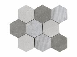 Mosaico - World Hexagon Texture Grey