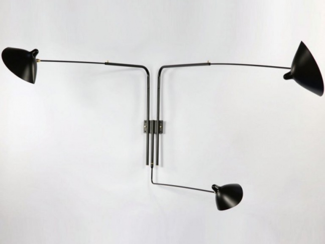 Serge Mouille Rotating Sconce 3 arm 