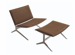 Křeslo s podnožkou Kay Lounge