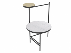 Stolek COLUMN STR. NEVE DI CARRARA BLACKNATURAL