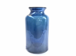 Váza modrá širší válec