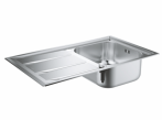 K400+ dřez z nerezové oceli a odtokem 