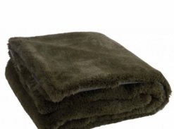 LOOOOX kožešinový přehoz tmavě zelený