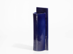 Keramická váza Blocks velká Vase Large P Shape Blue