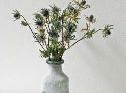 LOOOOX váza ledovaná lahev šedo zelená